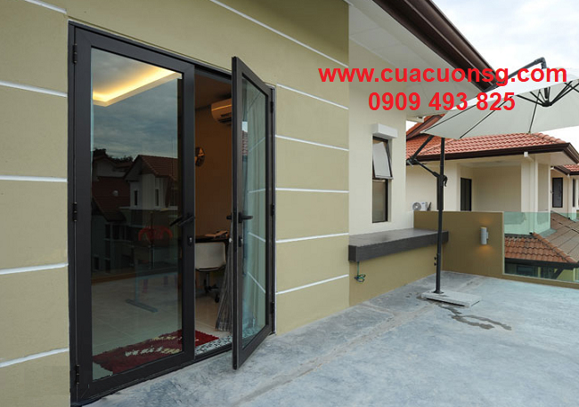Cửa đi mở quay nhôm Xingfa 2 cánh