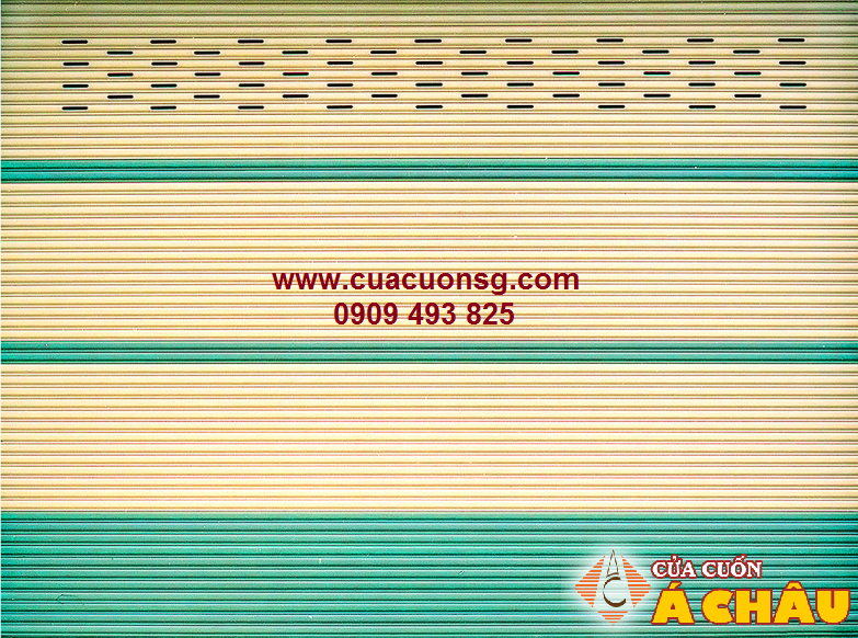 BẢNG GIÁ CỬA CUỐN ĐÀI LOAN 19 Mẫu Cửa đài loan 2 màu (xanh - kem)