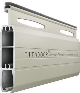 Cửa Cuốn Đức Khe Thoáng Titadoor PM600SE, Móc dày 1.35mm, Chân chịu lực dày 1.5 – 2.45mm – TL 13.6kg/m2