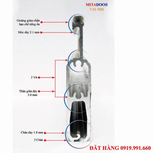 Cửa Cuốn Đức Khe Thoáng Siêu Dày Mitadoor VIS 50R 2 cửa cuốn đức mitadoor vis 50r