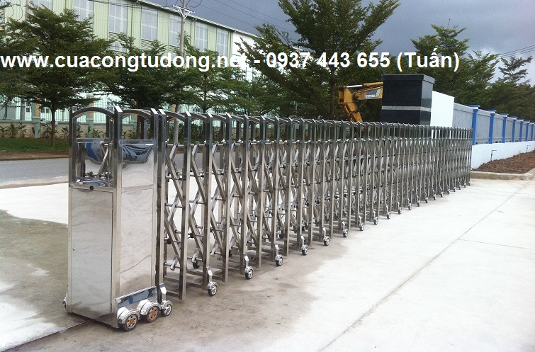 Cổng xếp inox Đài Loan giá rẻ 11 Cổng xếp inox CV-11