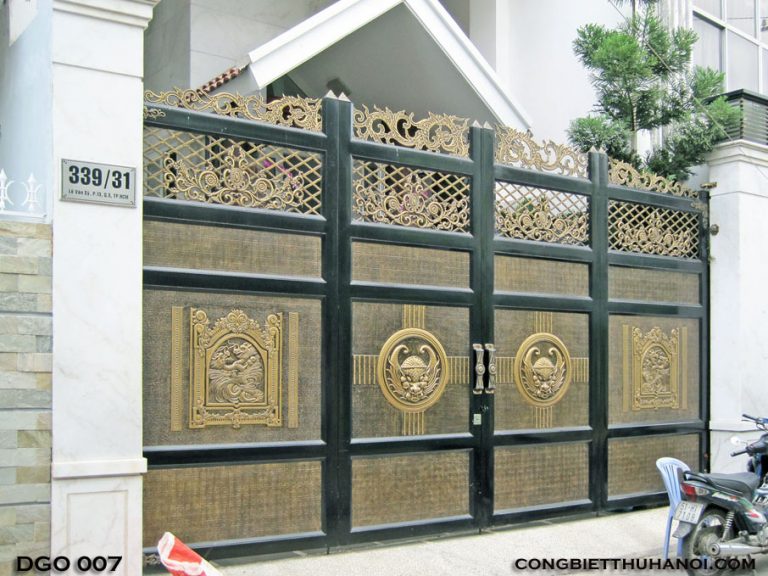 cổng biệt thự 4 cánh hiện đại