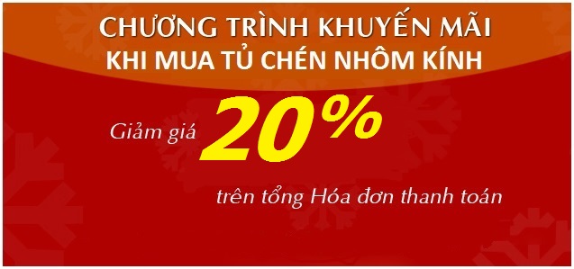 Khuyến mãi giảm giá khi mua tủ chén nhôm