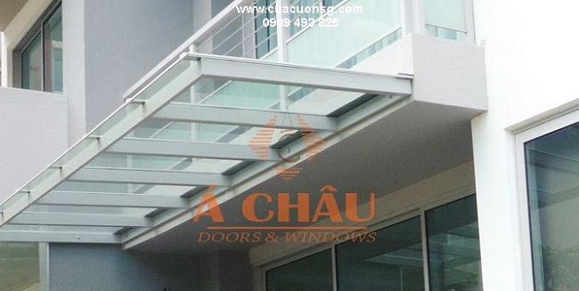 Mái che kính cường lực cao cấp sang trọng, hiện đại