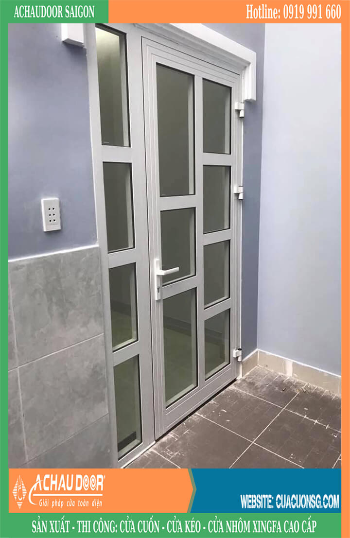 mẫu cửa nhôm kính 1 cánh đẹp