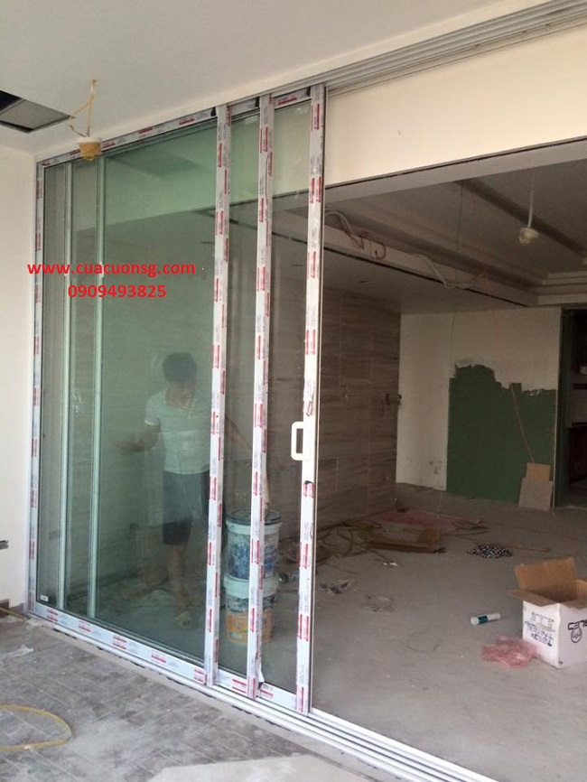 Cửa nhôm Xingfa 3 cánh trượt 3 ray