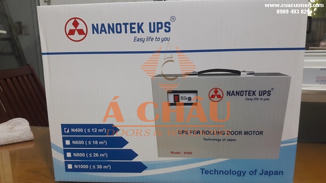 Bình lưu điện cửa cuốn Nanotex