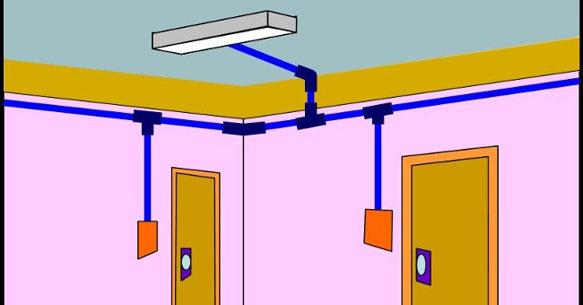 Bố trí đường dây điện âm tường ở vị trí cao