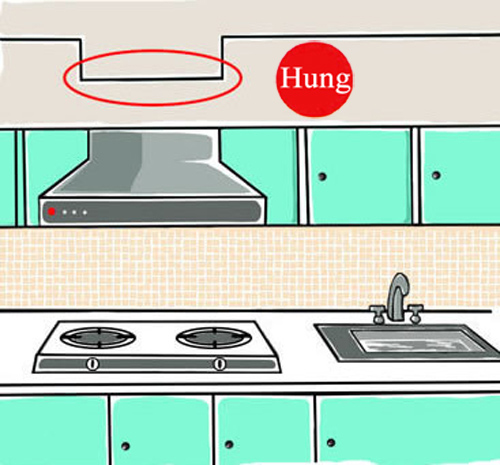 Thanh xà ngang trên đầu bếp gây ảnh hưởng đến sức khỏe