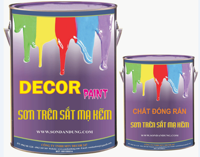 Sơn trên sắt mạ kẽm Decor Paint