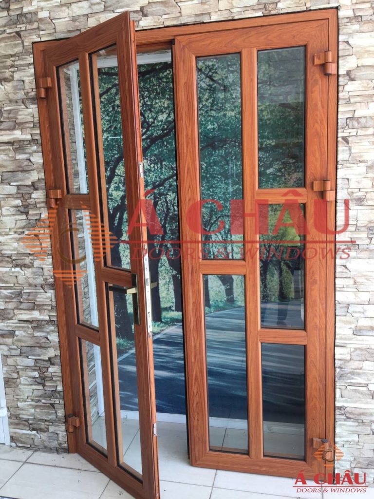 Cửa nhôm Xingfa màu vân gỗ