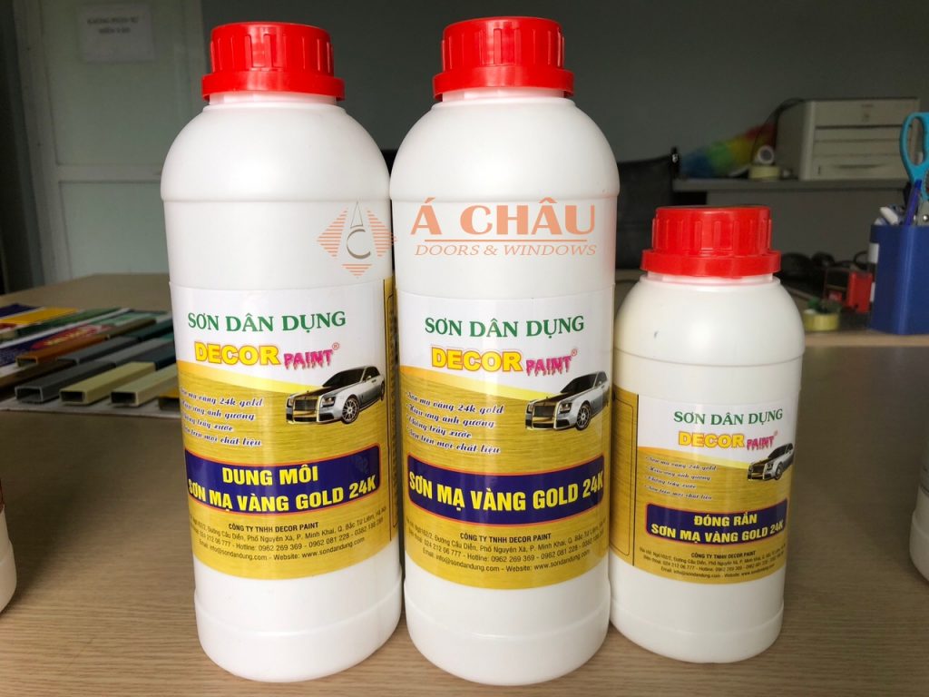 trọn bộ sơn mạ vàng 24k