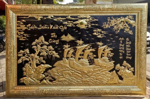 tranh gỗ mạ vàng 24k