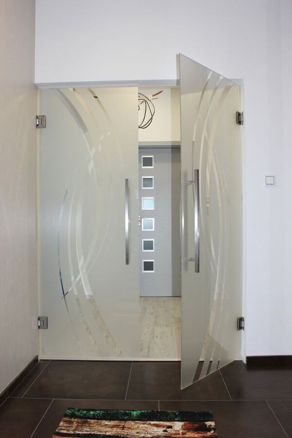 Mẫu cửa kính thủy lực mờ