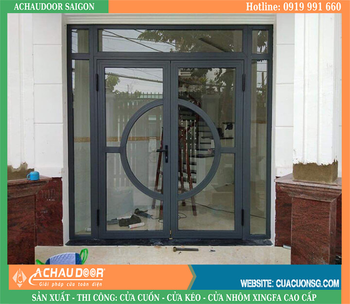 mẫu cửa nhôm xingfa 2 cánh