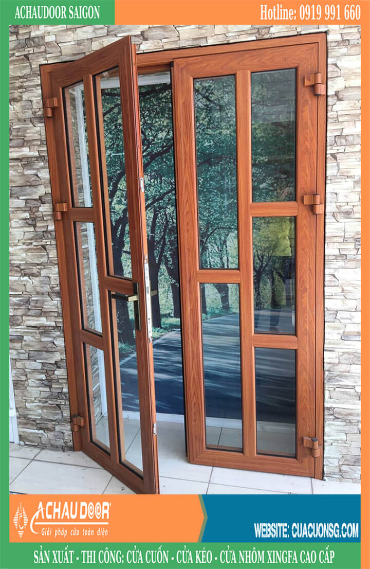 mẫu cửa nhôm 2 cánh đẹp nhất