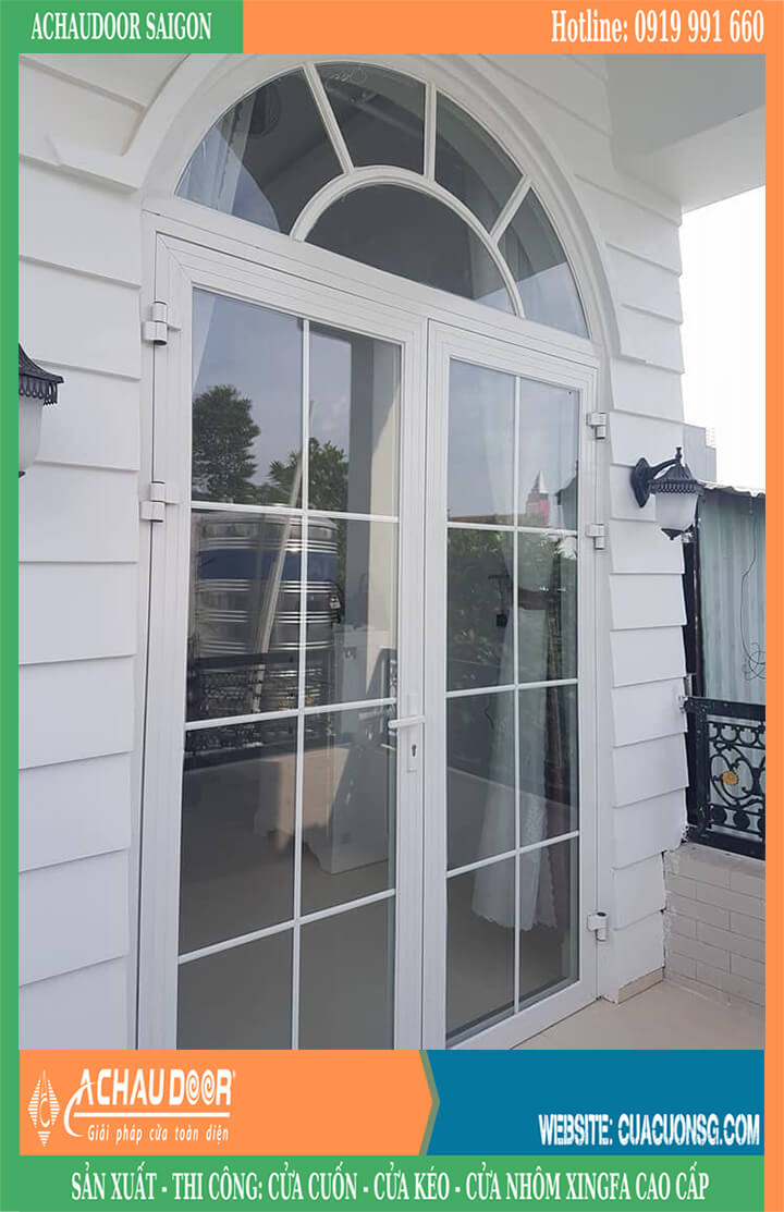 mẫu cửa nhôm 2 cánh hệ 55