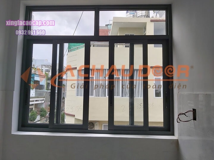 Cửa sổ mở lùa 4 cánh nhôm Xingfa 1 Cửa sổ mở lùa 4 cánh nhôm xingfa