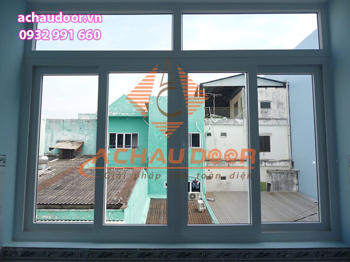 Cửa sổ mở lùa 4 cánh nhôm Xingfa 3 Mẫu cửa lùa 4 cánh nhôm xingfa