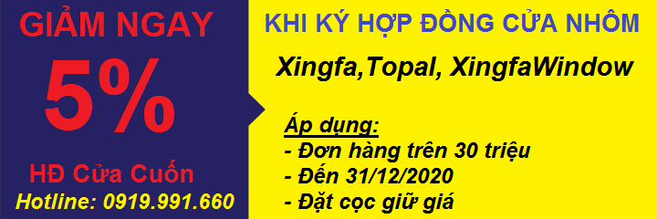 Giam 5% cua cuon khi ki hd xingfa tren 30tr
