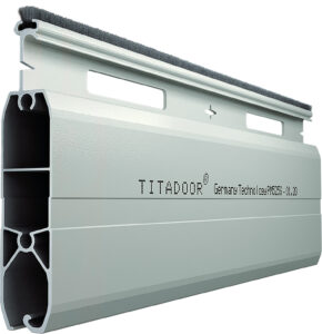 Cửa Cuốn Đức Khe Thoáng Titadoor PM525S, Móc dày 1.05mm, Chân chịu lực dày 1.05 – 1.2mm – TL 10,9kg/m2