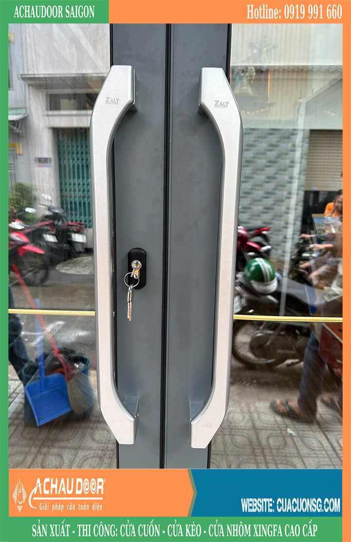 cửa nhôm trượt quay aluvina kính hộp phụ kiện zaly