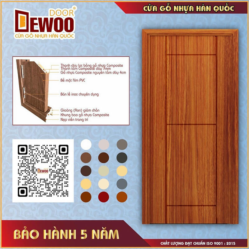 Cửa Gỗ Nhựa Composite HQ08 1 Cửa Gỗ Nhựa Composite HQ08