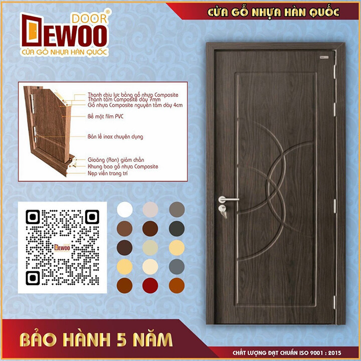 mẫu cửa gỗ nhựa composite chống nước