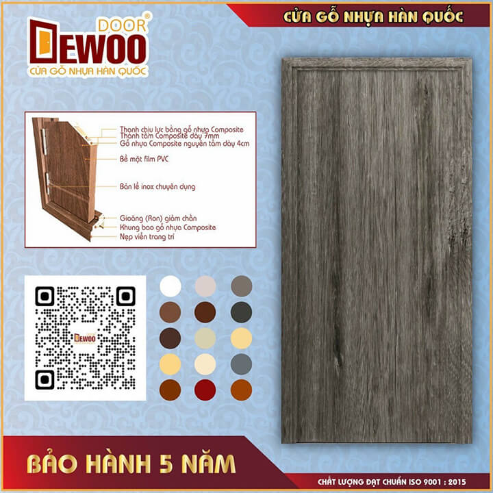 cửa gỗ nhựa composite chống nước tuyệt đối 100%
