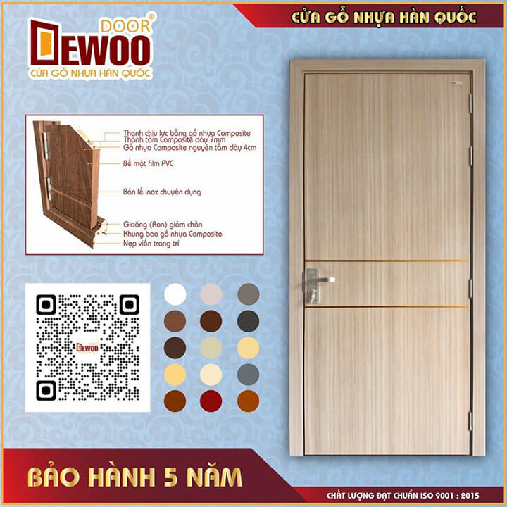 cửa gỗ nhựa composite chống nước tuyệt đối