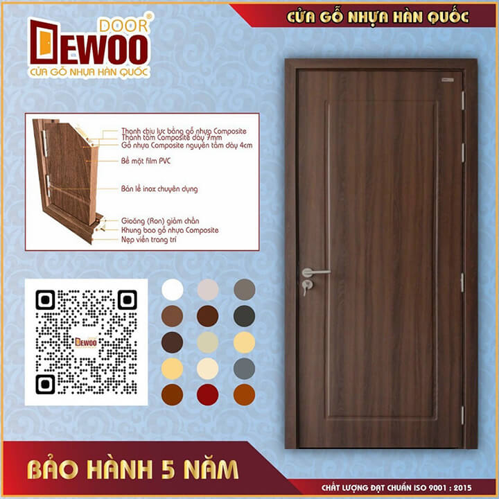 mẫu cửa nhựa composite chống nước