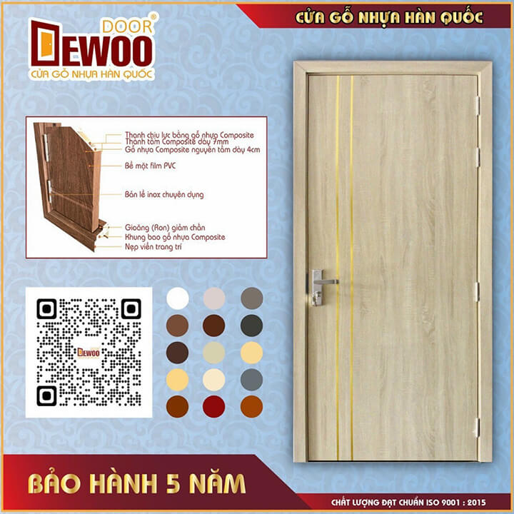 mẫu cửa nhựa composite chống nước đẹp