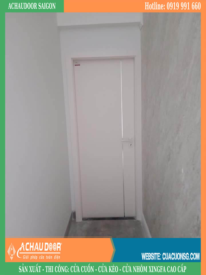 mẫu cửa gỗ nhựa composite màu trắng