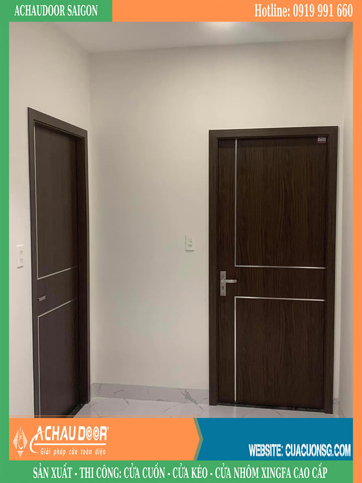 15 Mẫu Cửa Phòng Ngủ Nhựa Giả Gỗ Composite