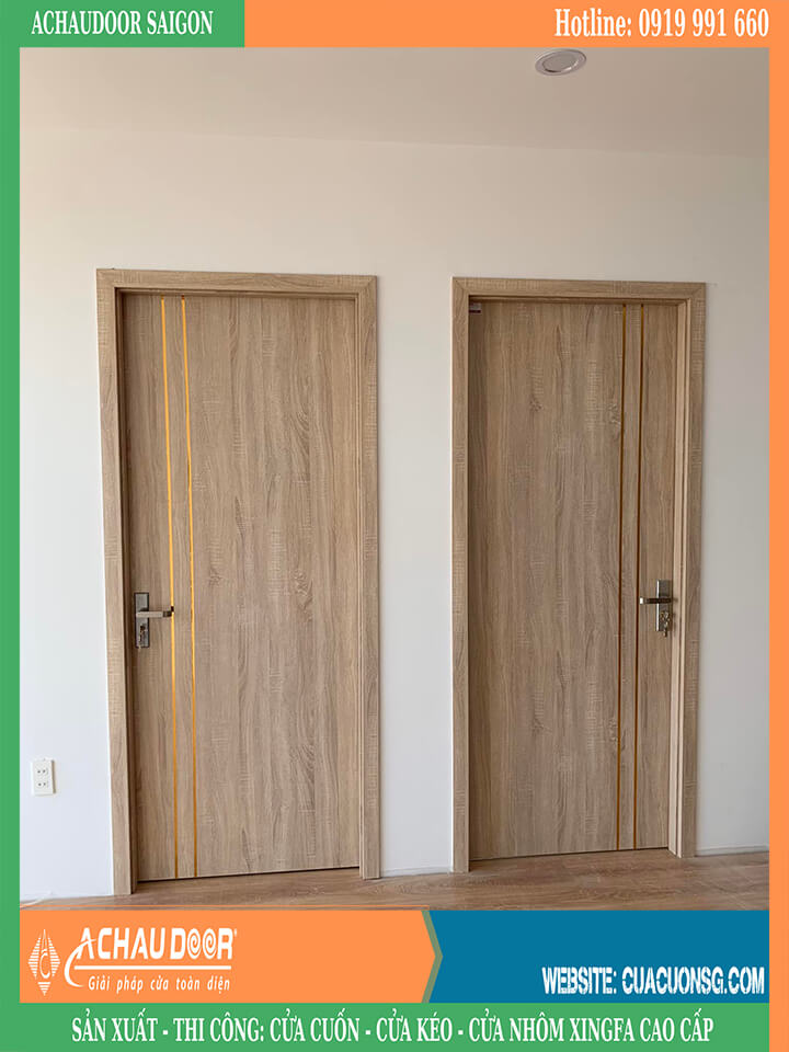 Mẫu Cửa Phòng Ngủ bằng Nhựa Giả Gỗ Composite