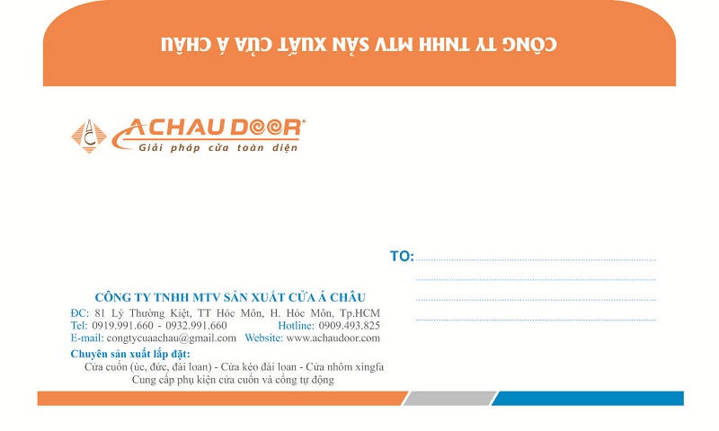 Cửa Cuốn Á Châu cảnh báo tình trạng cá nhân, đơn vị, trang web, fanpage giả mạo thương hiệu 15 bìa thư cửa cuốn á châu