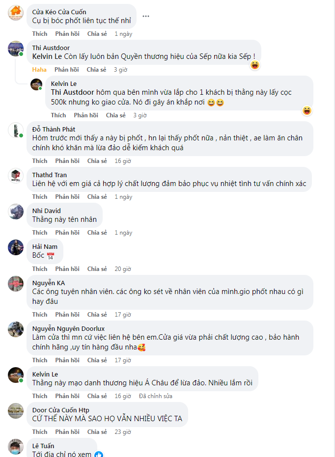 Cửa Cuốn Á Châu cảnh báo tình trạng cá nhân, đơn vị, trang web, fanpage giả mạo thương hiệu 7 đặng-thanh-nhân-giả-mạo-cửa-cuốn-á-châu-lừa-đảo-2