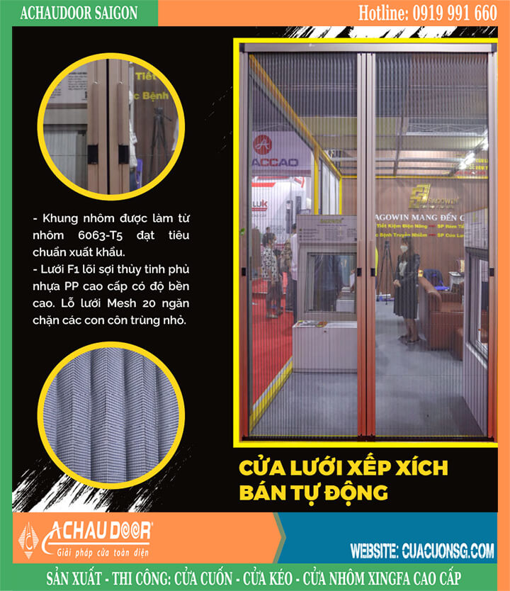 cửa lưới chống muỗi bán tự động