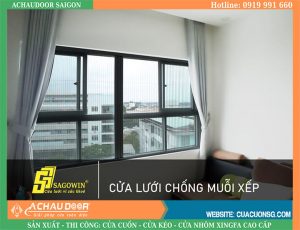 Cửa Lưới Chống Muỗi Dạng Xếp Có Ray