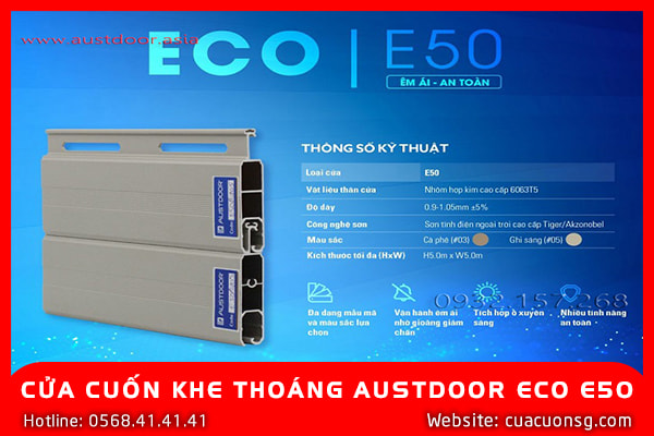 Cửa Cuốn Khe Thoáng Austdoor Eco E50 1 CỬA CUỐN KHE THOÁNG AUSTDOOR ECO E50