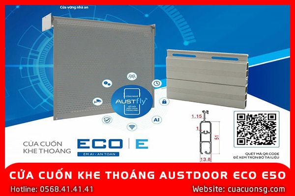Cửa Cuốn Khe Thoáng Austdoor Eco E50 2 CỬA CUỐN KHE THOÁNG AUSTDOOR ECO E50