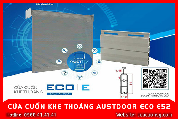 Cửa Cuốn Khe Thoáng Austdoor Eco E52 2 CỬA CUỐN KHE THOÁNG AUSTDOOR ECO E52