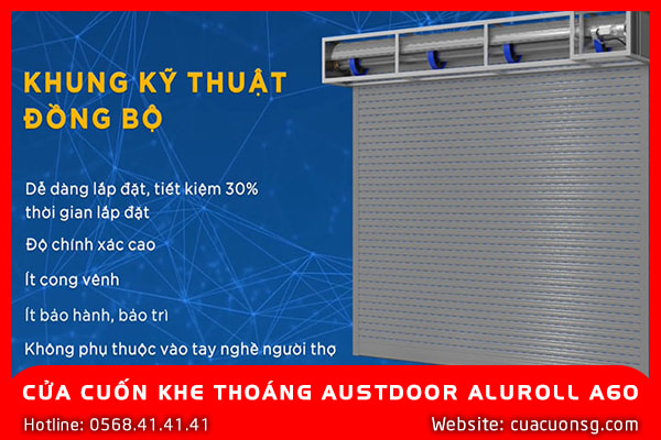 Cửa Cuốn Khe Thoáng Austdoor Aluroll A60 3 CỬA CUỐN KHE THOÁNG AUSTDOOR ALUROLL A60