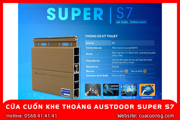 Cửa Cuốn Khe Thoáng Austdoor Super S7 1 CỬA CUỐN KHE THOÁNG AUSTDOOR SUPER S7