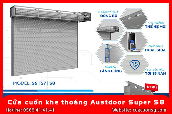 Cửa Cuốn Khe Thoáng Austdoor Super S8 2 Cửa cuốn khe thoáng Austdoor Super S8