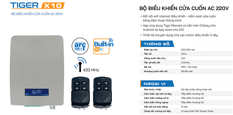 Bộ Điều Khiển Cửa Cuốn Qua Điện Thoại