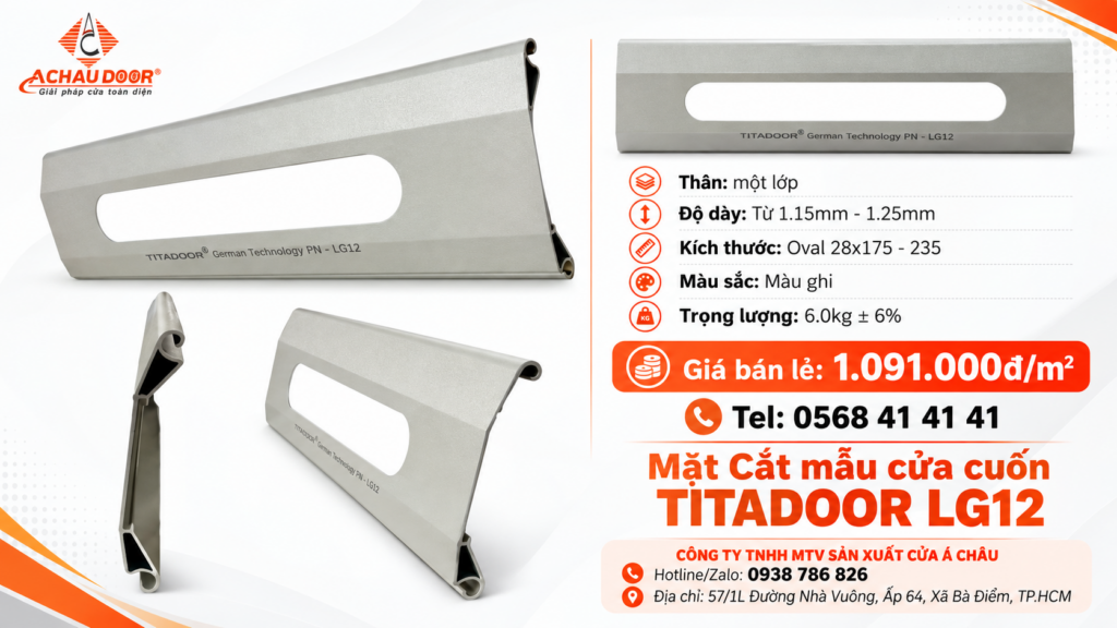 Cửa Cuốn Đức Khe Thoáng Titadoor LG 12, Độ dày 1.15 - 1.25mm - TL 6.0kg 1 LG12