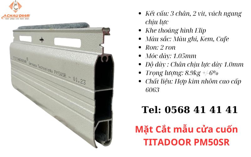 Cửa Cuốn Đức Khe Thoáng Titadoor PM50SR 3 Cửa cuốn Titadoor PM50SR