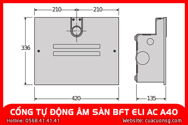 CỔNG TỰ ĐỘNG ÂM SÀN BFT ELI AC A40 3 CỔNG TỰ ĐỘNG M SÀN BFT ELI AC A40