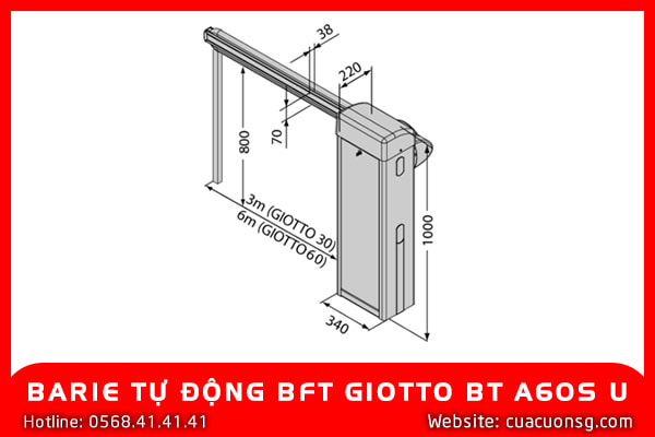 BARIE TỰ ĐỘNG BFT GIOTTO BT A60S U 5 BARIE TỰ ĐỘNG BFT GIOTTO BT A60S U
